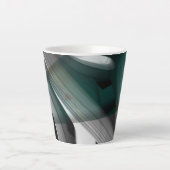 ラテマググ抽象芸術トレンドインテリアデコールグリーン カフェラテマグ (正面)