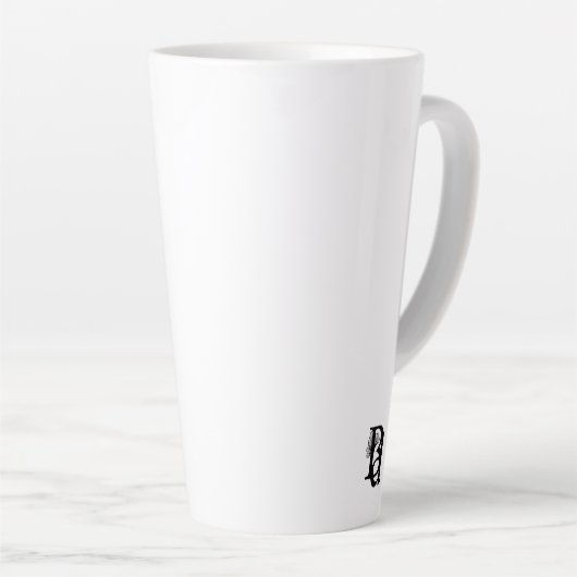 ラテマグ抽象芸術トレンドインテリアデコーブラック カフェラテマグ (右アングル)