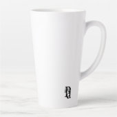 ラテマグ抽象芸術トレンドインテリアデコーブラック カフェラテマグ (右)