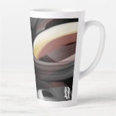 ラテマグ抽象芸術トレンドインテリアデコーブラック カフェラテマグ (右)