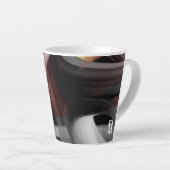 ラテマグ抽象芸術トレンドインテリアデコーブラック カフェラテマグ (右アングル)
