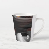 ラテマグ抽象芸術トレンドインテリアデコーブラック カフェラテマグ (右)