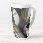 ラテマグ抽象芸術トレンドインテリアデコーブラック カフェラテマグ (右アングル)