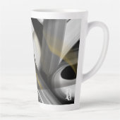 ラテマグ抽象芸術トレンドインテリアデコーブラック カフェラテマグ (右)