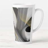 ラテマグ抽象芸術トレンドインテリアデコーブラック カフェラテマグ (右)