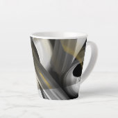 ラテマグ抽象芸術トレンドインテリアデコーブラック カフェラテマグ (右アングル)