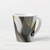 ラテマグ抽象芸術トレンドインテリアデコーブラック カフェラテマグ (右アングル)