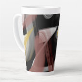 ラテマグ抽象芸術トレンドインテリアデコーブラック カフェラテマグ (左アングル)