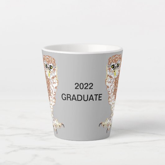 ラテマグ2022年知恵フクロウ卒業 カフェラテマグ (正面)
