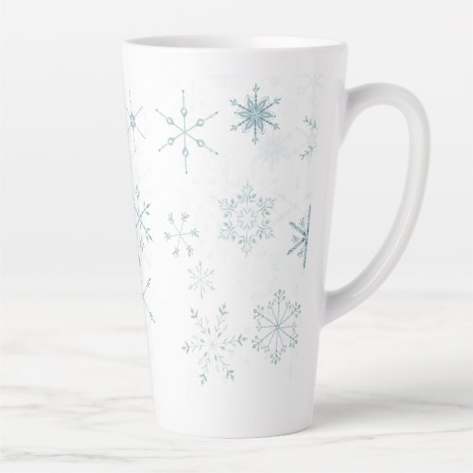 ラテマグ(手の雪色彩の鮮やか片付き) カフェラテマグ (右)