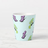 ラテマグ：美しいの蝶 カフェラテマグ (正面)