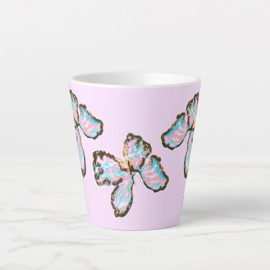 ラテマグ：蝶 カフェラテマグ (正面)