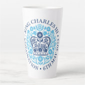 ラテマグfor 2023戴冠式 – 青 カフェラテマグ (正面)