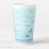 ラテマグTOFと満杯の雲、カスタム文字 カフェラテマグ (正面)