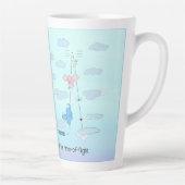 ラテマグTOFと満杯の雲、カスタム文字 カフェラテマグ (右)