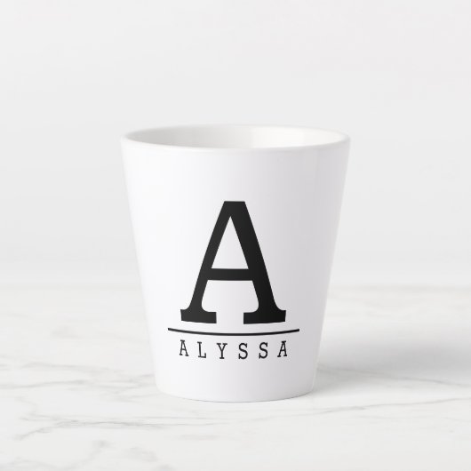 ラテモノグラムのマグと名前をカスタムするイニシャル カフェラテマグ (正面)
