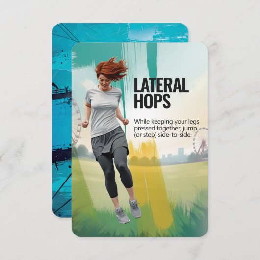 ラテラルホップフィットネスカード（ブルーバッキング付き） セーブザデート (正面/裏面)