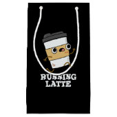 ラテランニングコーヒおもしろいープンダークBG スモールペーパーバッグ (正面)