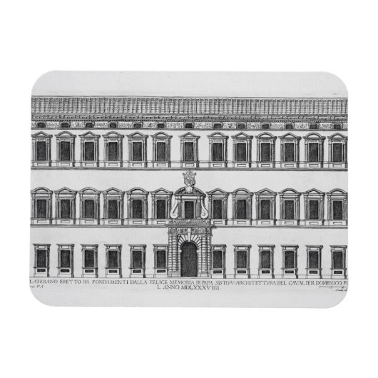 ラテラン宮殿のファサードのビュー，ローマ， co マグネット (横)