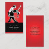 ラテンおよび社交ダンスのインストラクターの名刺 名刺 (正面/裏面)