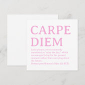 ラテンの名言 Carpe Diem シーズンカード (正面/裏面)