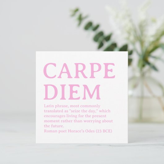 ラテンの名言 Carpe Diem シーズンカード (スタンド正面)
