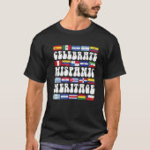 ラテンの国々のフラグhispanic伝統月男性 tシャツ (正面)