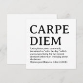 ラテンの格言 Carpe Diem シーズンカード (正面/裏面)