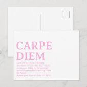 ラテンの格言 Carpe Diem ポストカード (正面/裏面)