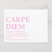 ラテンの格言 Carpe Diem ポストカード (正面)