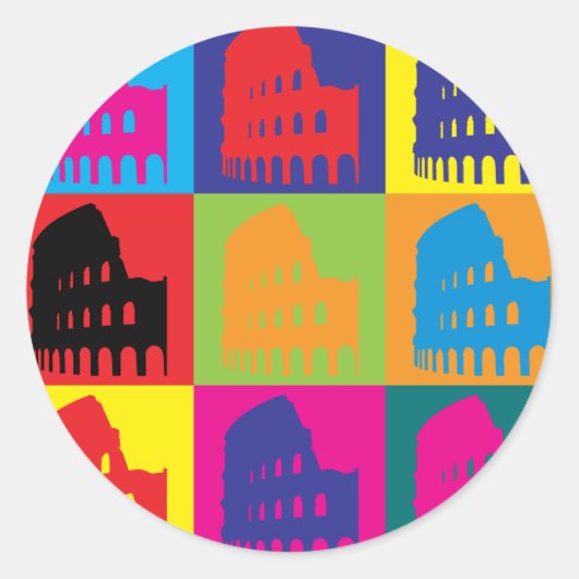 ラテンアポップ・アートのート ラウンドシール (正面)