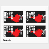 ラテンアメリカから手を離せ！ 長方形シール (シート)