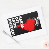 ラテンアメリカから手を離せ！ 長方形シール (封筒)