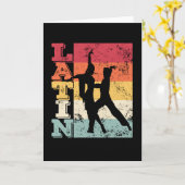 ラテンアメリカダンスカップルヴィンテージ カード (黄色い花)