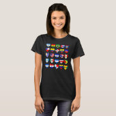 ラテンアメリカ国旗の国々ヒスパニック・ヘリタ Tシャツ (正面フル)