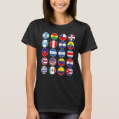 ラテンアメリカ国旗の国々ヒスパニック・ヘリタ Tシャツ (正面)