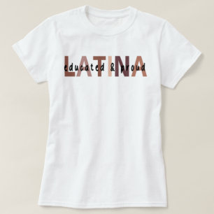 ラテンアメリカ系女性シャツ(ラテンアメリカ系女性用)、教育ラテンアメリカ系女性 Tシャツ