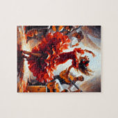 ラテンアメリカ系女性ラテンフラメンコスペインのメキシコ ジグソーパズル (横)