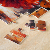 ラテンアメリカ系女性ラテンフラメンコスペインのメキシコ ジグソーパズル (側面)