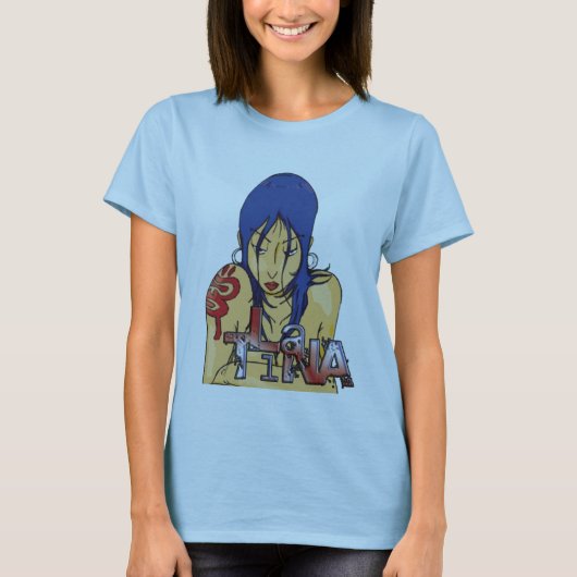 ラテンアメリカ系女性 Tシャツ (正面)