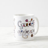 ラテンゴーデお洒落ート手入力クリスマス コーヒーマグカップ (正面右)