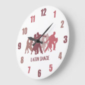 ラテンダンサーイラストレーション ラージ壁時計 (傾斜)