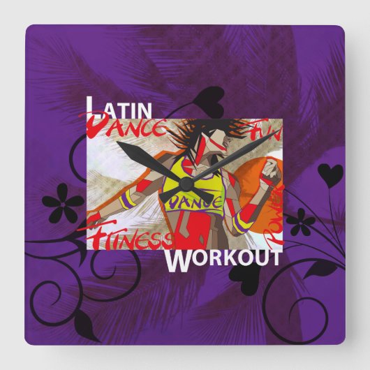 ラテンダンストレーニング – 壁時計 (正面)