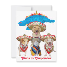 ラテンテーマの子供の誕生日パーティー招待状