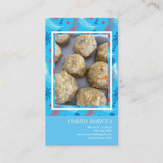 ラテンプエルトリコレストランモフォンゴビジネスカード 名刺 (正面)