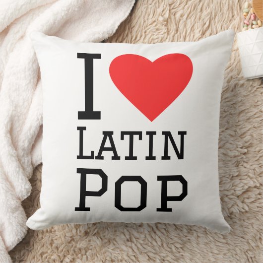 ラテンポップスクエアステッカーが好き クッション (ブランケット)