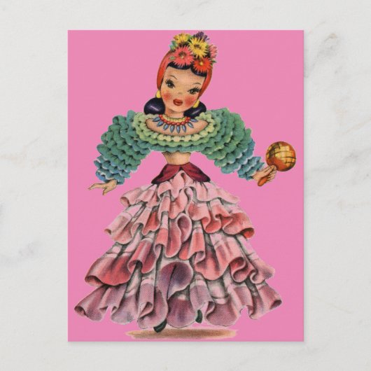 ラテン人形 ポストカード (正面)