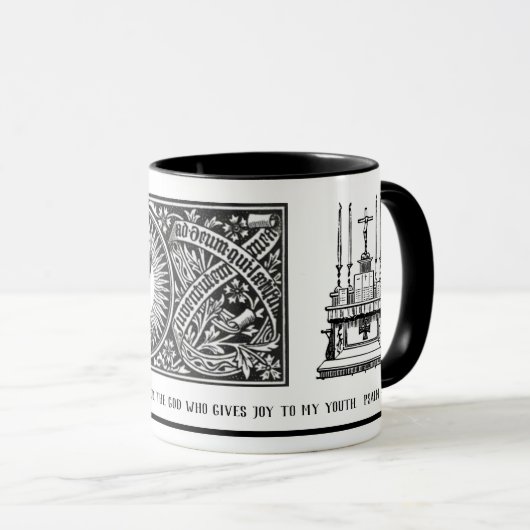 ラテン伝統的カトリック宗教祈りの言葉司祭 マグカップ (正面右)