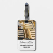 ラテン四半期|パリ，フランス ラゲッジタグ (裏面縦)