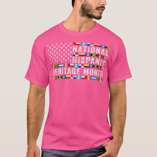 ラテン国国旗ヒスパニック伝統月ラテン Tシャツ